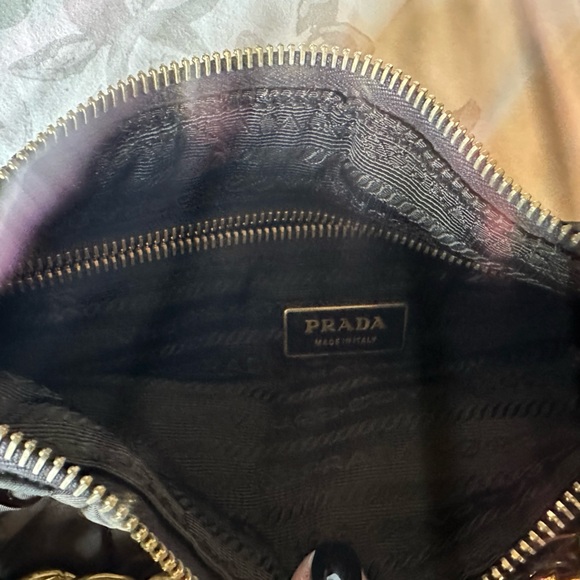 Prada brown purse with gold chain - Picture 4 of 4